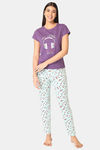 Lounge Dreams Cotton Night Suit - Green — thumbnail 1