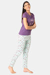 Lounge Dreams Cotton Night Suit - Green — thumbnail 4