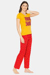 Lounge Dreams Cotton Night Suit - Red — thumbnail 3