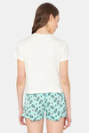 Lounge Dreams Cotton Shorts Set - Off White — thumbnail 2