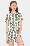 Lounge Dreams Cotton Shorts Set - Off White — thumbnail 1