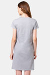 Lounge Dreams Cotton Mid Length Nightdress - Grey — thumbnail 4