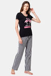 Lounge Dreams Cotton Pyjama Set - Black — thumbnail 2