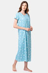 Lounge Dreams Cotton Nightdress - Blue — thumbnail 2