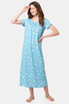 Lounge Dreams Cotton Nightdress - Blue — thumbnail 3