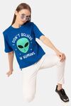 Lounge Dreams Cotton T-Shirt - Blue — thumbnail 5