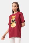 Lounge Dreams Cotton T-Shirt - Burgundy — thumbnail 3