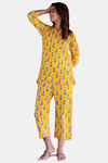 Navyas Fashion Cotton Loungewear Dress - Yellow and Grey — thumbnail 5