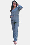 Navyas Fashion Cotton Loungewear Dress - Blue — thumbnail 3