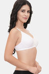 LILY Everyday Single Layered Non Wired 3/4th Coverage T-Shirt Bra - White — thumbnail 5