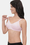 LILY Cotton Single Layered Non Wired 3/4th Coverage No Sag / Sag Lift Bra - Pink — thumbnail 3