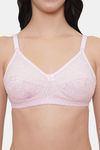 LILY Cotton Single Layered Non Wired 3/4th Coverage No Sag / Sag Lift Bra - Pink — thumbnail 4