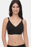 LILY Everyday Single Layered Non Wired 3/4th Coverage Minimiser Bra - Black — thumbnail 1