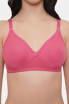 LILY Double Layered Non Wired 3/4th Coverage T-Shirt Bra - Pink — thumbnail 4