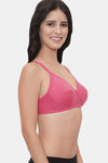 LILY Double Layered Non Wired 3/4th Coverage T-Shirt Bra - Pink — thumbnail 5