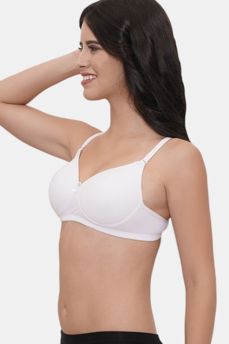 LILY Seamless Padded Non Wired 3/4th Coverage T-Shirt Bra - White — image 3