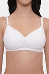 LILY Seamless Padded Non Wired 3/4th Coverage T-Shirt Bra - White — thumbnail 4