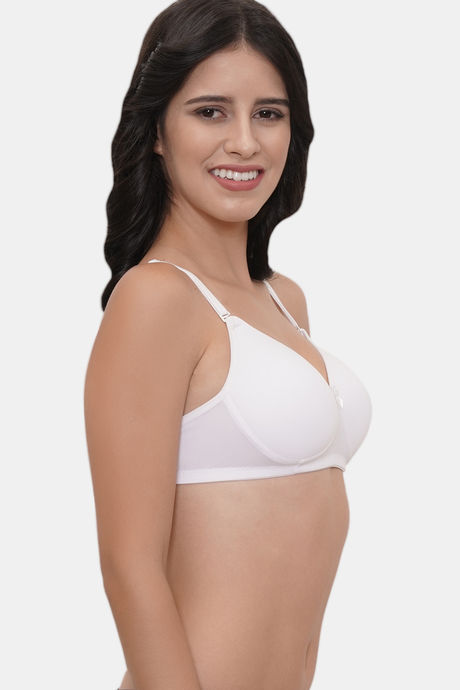LILY Seamless Padded Non Wired 3/4th Coverage T-Shirt Bra - White — image 5