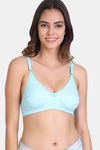 Lily Single Layered Non-Wired 3/4th Coverage Sag Lift Bra - Sky Blue — thumbnail 1