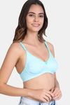 Lily Single Layered Non-Wired 3/4th Coverage Sag Lift Bra - Sky Blue — thumbnail 5