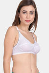 Lily Single Layered Non-Wired 3/4Th Coverage Super Support Bra - White — thumbnail 5