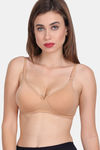 Lily Padded Non-Wired 3/4Th Coverage Super Support Bra - Skin — thumbnail 3