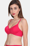 Lily Padded Non-Wired 3/4Th Coverage Super Support Bra - Pink — thumbnail 3