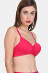 Lily Padded Non-Wired 3/4Th Coverage Super Support Bra - Pink — thumbnail 5