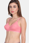 Lily Single Layered Non-Wired 3/4Th Coverage Super Support Bra - Orange — thumbnail 3