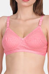 Lily Single Layered Non-Wired 3/4Th Coverage Super Support Bra - Orange — thumbnail 4