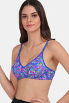 Lily Single Layered Non Wired High / 3/4Th + Coverage T-Shirt Bra - Blue — thumbnail 3