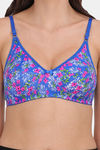 Lily Single Layered Non Wired High / 3/4Th + Coverage T-Shirt Bra - Blue — thumbnail 4