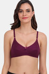 Lily Single Layered Non Wired High / 3/4Th + Coverage T-Shirt Bra - Wine — thumbnail 1