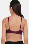 Lily Single Layered Non Wired High / 3/4Th + Coverage T-Shirt Bra - Wine — thumbnail 2