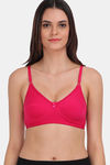 Lily Single Layered Non Wired High / 3/4Th + Coverage T-Shirt Bra - Dark Pink — thumbnail 1