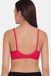 Lily Single Layered Non Wired High / 3/4Th + Coverage T-Shirt Bra - Dark Pink — thumbnail 2