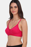 Lily Single Layered Non Wired High / 3/4Th + Coverage T-Shirt Bra - Dark Pink — thumbnail 3