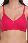 Lily Single Layered Non Wired High / 3/4Th + Coverage T-Shirt Bra - Dark Pink — thumbnail 4