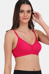 Lily Single Layered Non Wired High / 3/4Th + Coverage T-Shirt Bra - Dark Pink — thumbnail 5