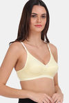 Lily Single Layered Non Wired High / 3/4Th + Coverage Sleep Bra - Lemon — thumbnail 5