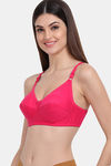 Lily Double Layered Non-Wired 3/4Th Coverage Blouse Bra - Dark Pink — thumbnail 3