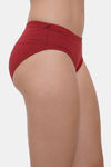 Lily Mid Rise Cotton Hipster Panty (Pack of 3) - Coral Maroon Nude — thumbnail 11