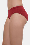 Lily Mid Rise Cotton Hipster Panty (Pack of 3) - Maroon Nude Skin — thumbnail 4