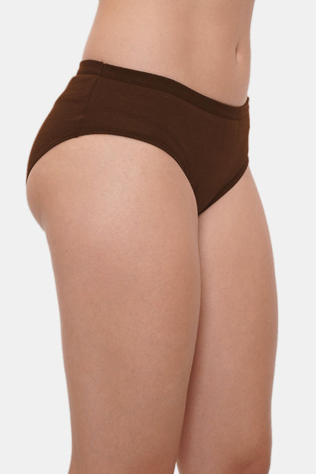 Lily Mid Rise Cotton Hipster Panty (Pack of 3) - Black Brown Purple — image 11