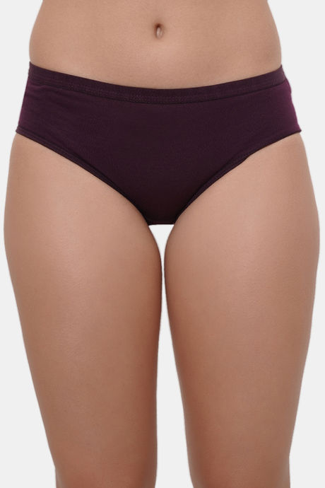 Lily Mid Rise Cotton Hipster Panty (Pack of 3) - Black Brown Purple — image 12