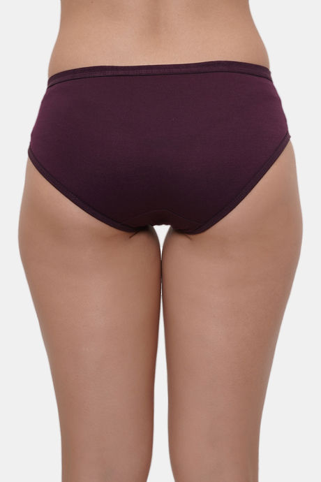Lily Mid Rise Cotton Hipster Panty (Pack of 3) - Black Brown Purple — image 13