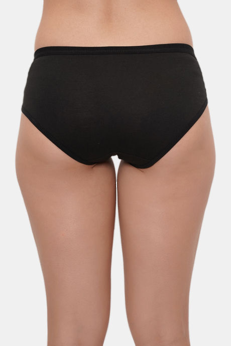 Lily Mid Rise Cotton Hipster Panty (Pack of 3) - Black Brown Purple — image 3