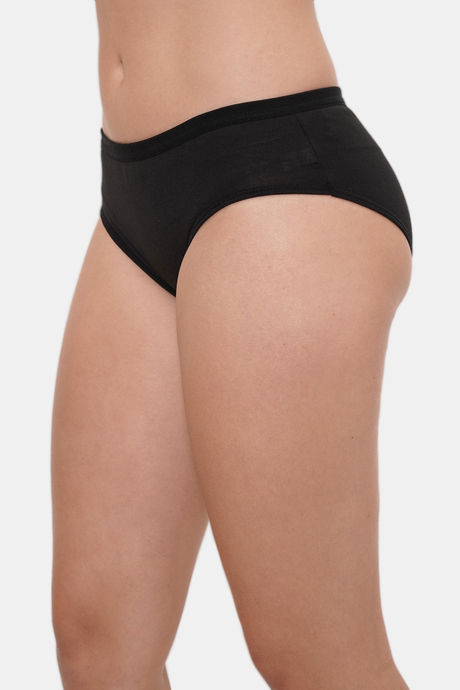 Lily Mid Rise Cotton Hipster Panty (Pack of 3) - Black Brown Purple — image 4