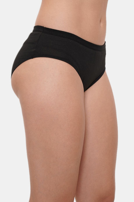 Lily Mid Rise Cotton Hipster Panty (Pack of 3) - Black Brown Purple — image 6