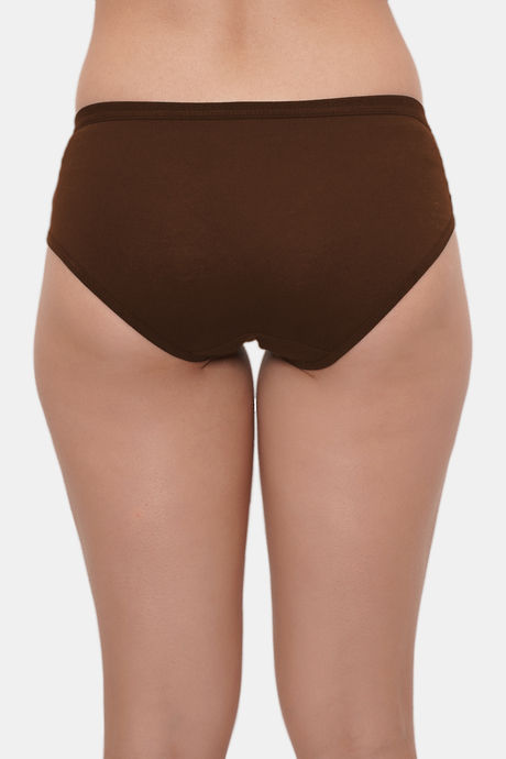 Lily Mid Rise Cotton Hipster Panty (Pack of 3) - Black Brown Purple — image 8